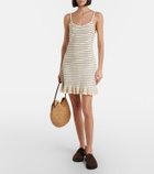 JW Anderson Striped cotton-blend minidress