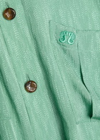 Blaze Milano Belted Silk Midi Dress Teal