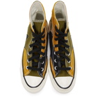 Converse Green and Yellow Chuck 70 High Sneakers