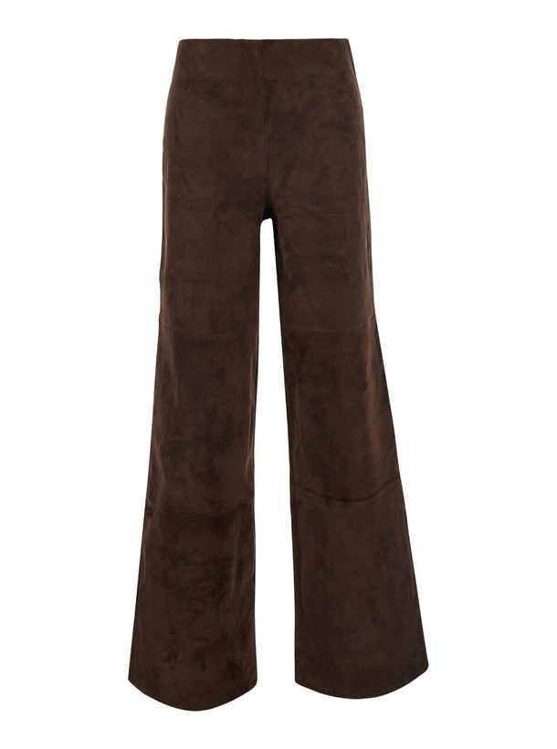 Photo: ARMA karina Brown Wide Pants In Leather Woman