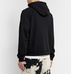 Reese Cooper® - Printed Loopback Cotton-Jersey Hoodie - Black