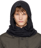 YOHJI YAMAMOTO Black Wool Balaclava Hood