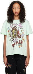 Sky High Farm Workwear Blue 'Love Me To Death' T-Shirt