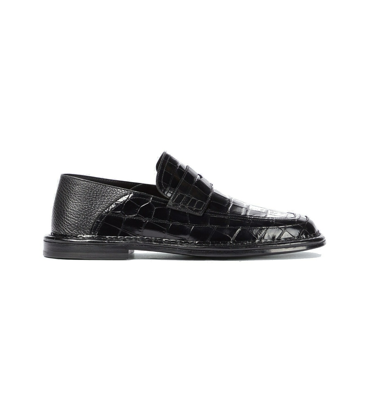Photo: Loewe - Croc-effect leather loafers