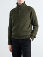Altea - Wool and Cashmere-Blend Half-Zip Sweater - Green