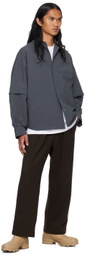meanswhile Gray Detachable Sleeve Shirt