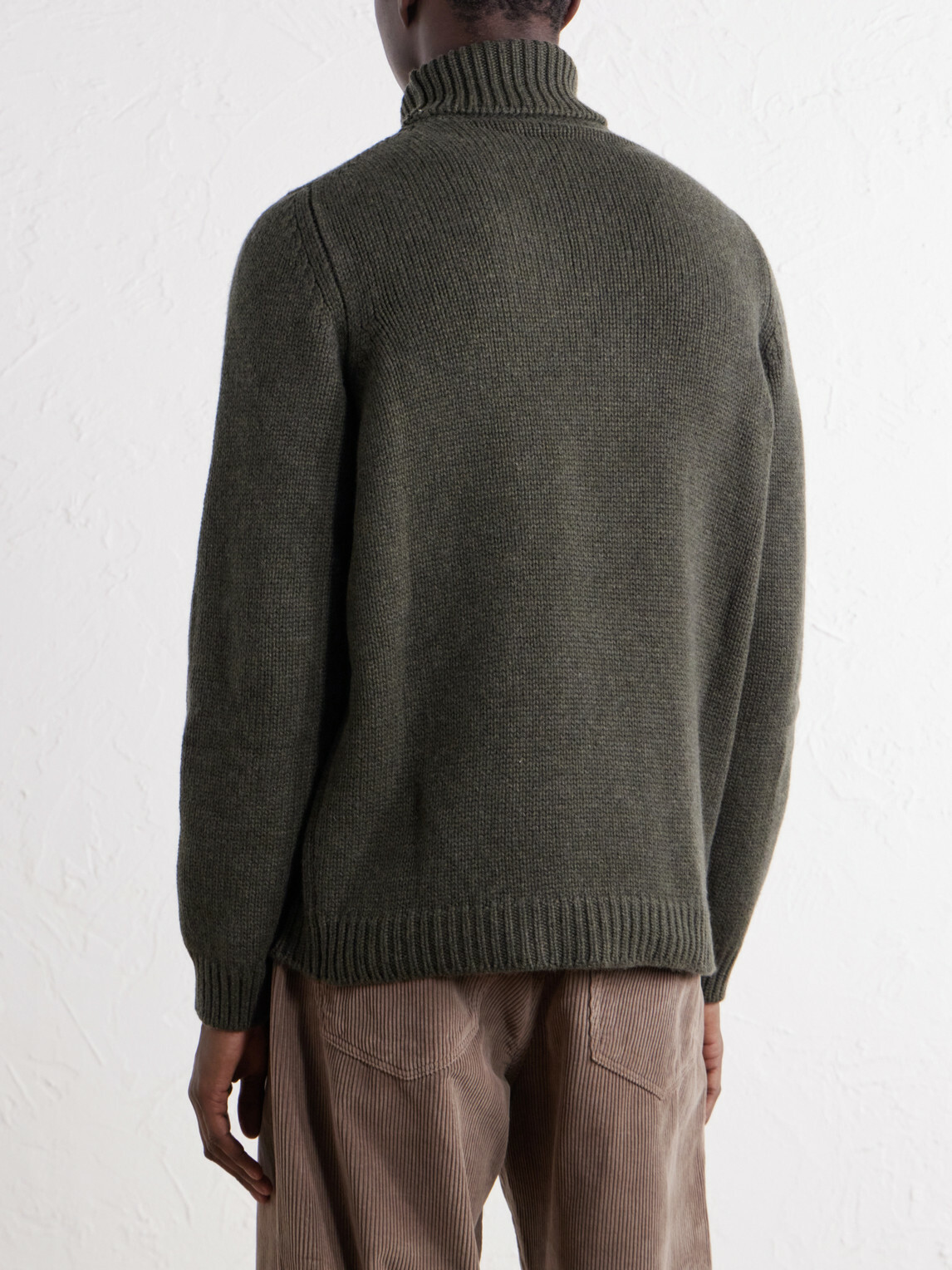 Anderson & Sheppard - Cashmere Rollneck Sweater - Green