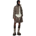 Rick Owens Moncler + Rick Owens Gray Cropped Cyclopic Down Jacket
