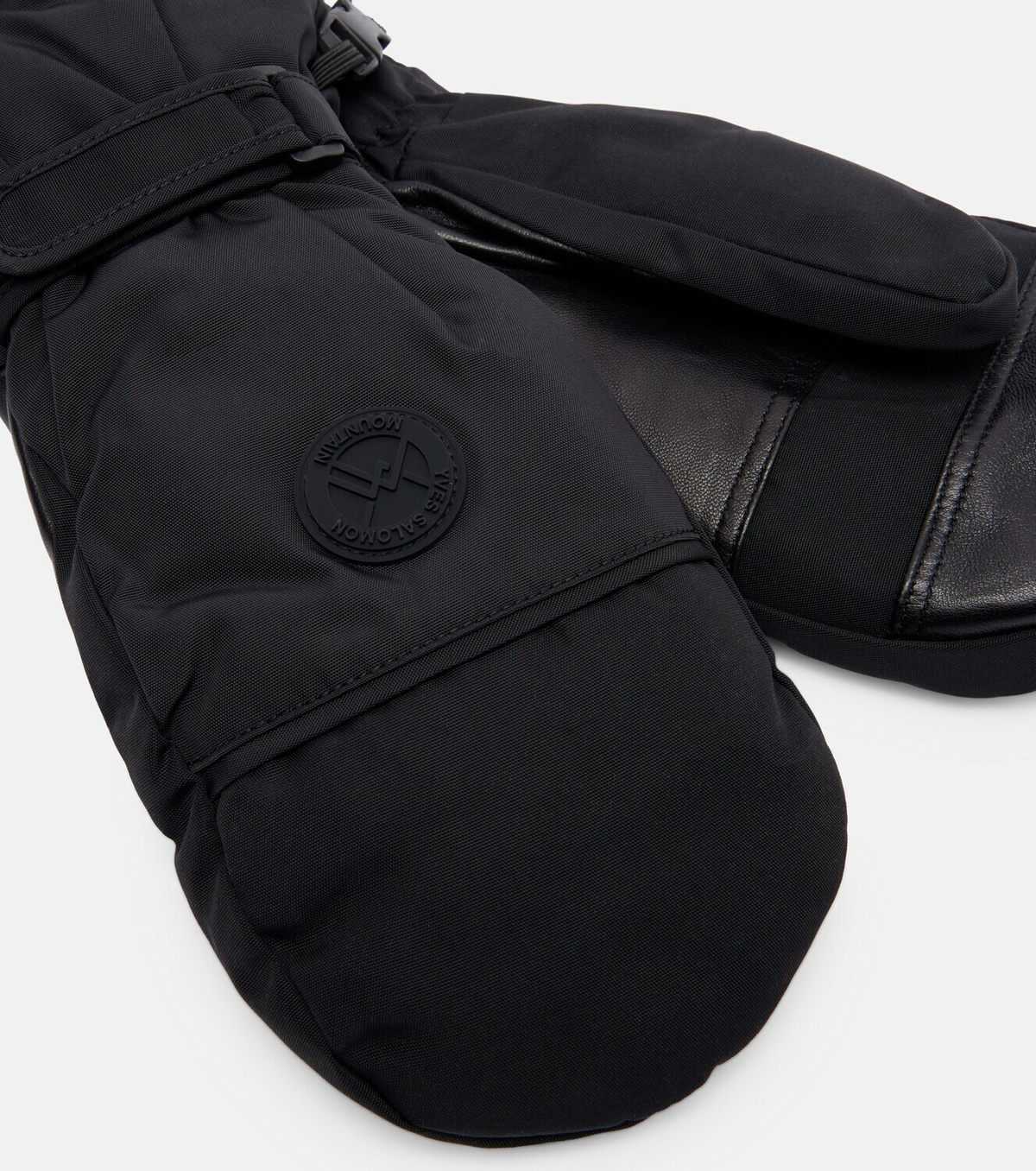 Yves Salomon Leather-trimmed mittens