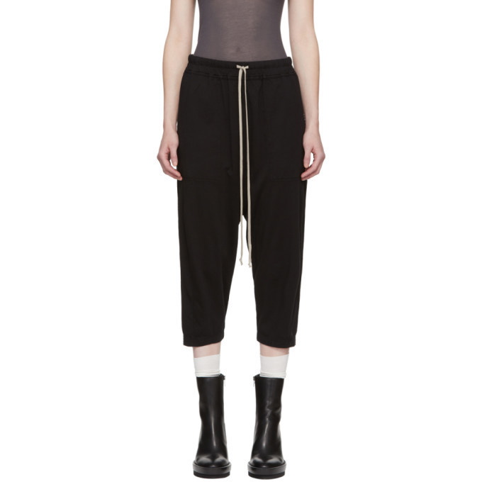 Photo: Rick Owens Drkshdw Black Drawstring Cropped Lounge Pants