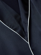 ZIMMERLI - Belted Silk-Satin Robe - Blue