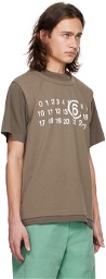 MM6 Maison Margiela Brown Two-Layer T-Shirt