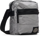 Stone Island Silver 9200015 Coated Nylon Metal ECONYL Bag
