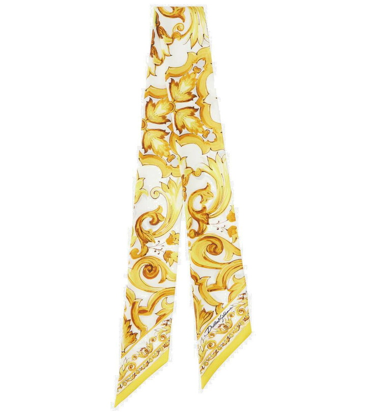 Photo: Dolce&Gabbana Majolica silk scarf