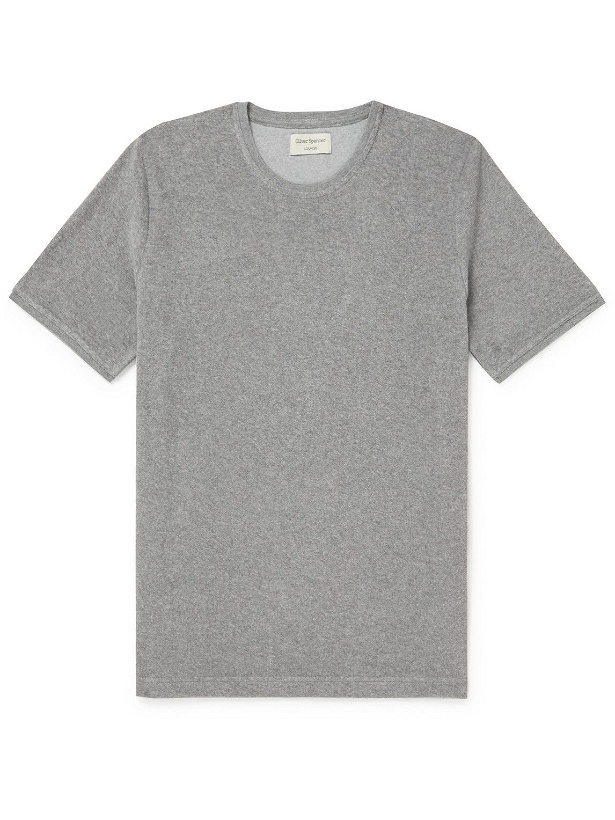 Photo: Oliver Spencer Loungewear - Cotton-Blend Terry T-Shirt - Gray