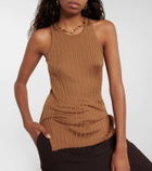 Petar Petrov Teo silk ribbed-knit tank top