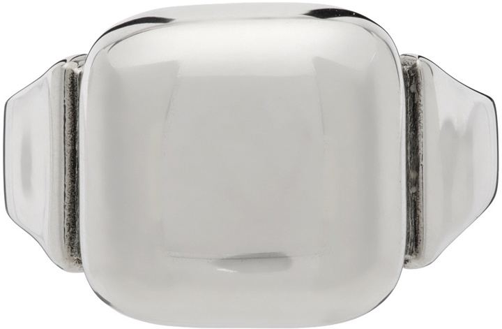 Photo: Bottega Veneta Silver Signet Ring