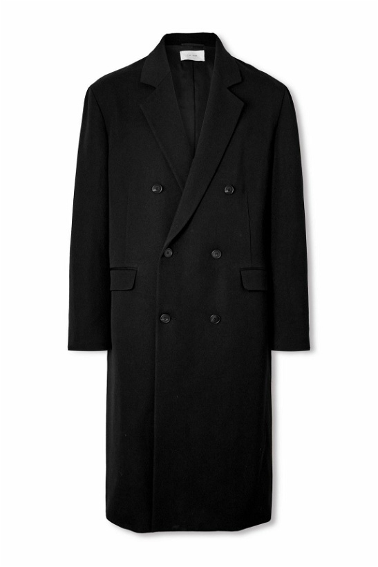Photo: The Row - Anders Double-Breasted Wool Coat - Black