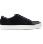 Lanvin - Cap-Toe Suede and Leather Sneakers - Navy