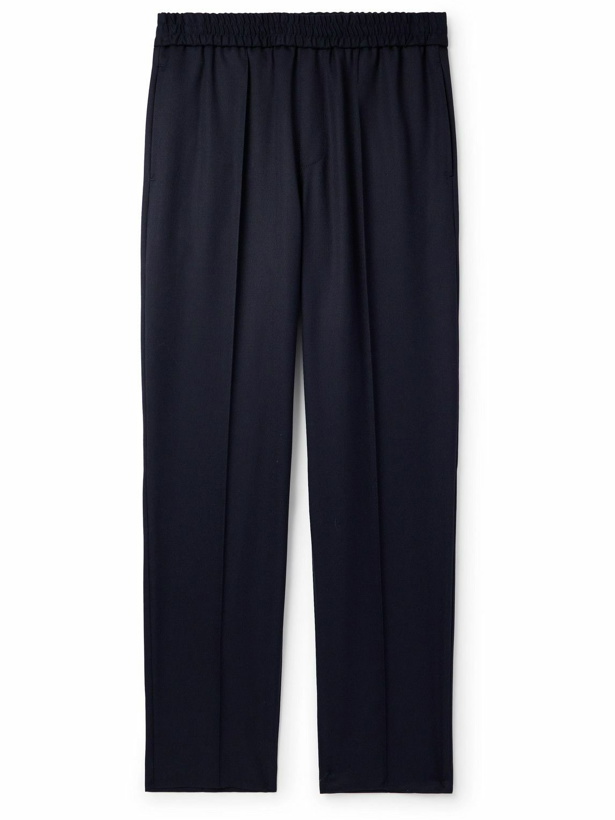 Photo: A.P.C. - Pieter Straight-Leg Pleated Wool Trousers - Blue