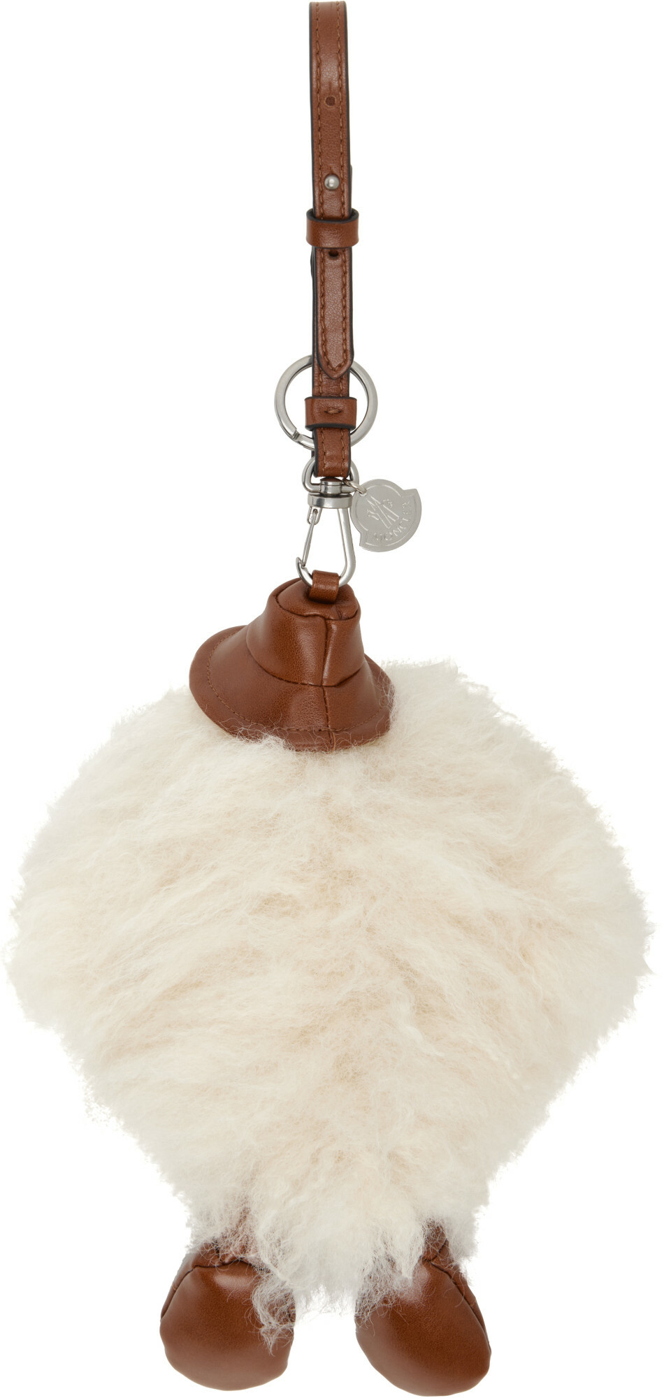 Moncler Brown & Off-White MonDuck Keychain