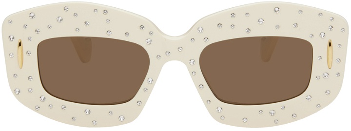Photo: LOEWE Off-White Starry Night Smooth Pavé Screen Sunglasses