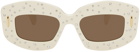 LOEWE Off-White Starry Night Smooth Pavé Screen Sunglasses