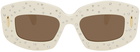 LOEWE Off-White Starry Night Smooth Pavé Screen Sunglasses