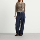 Damson Madder Women's Elliana Smocked Cardigan in Leopard