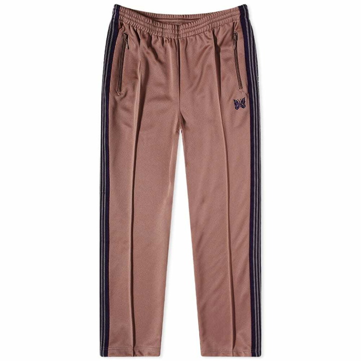 Photo: Needles Men's Poly Smooth Narrow Track Pant in Taupe