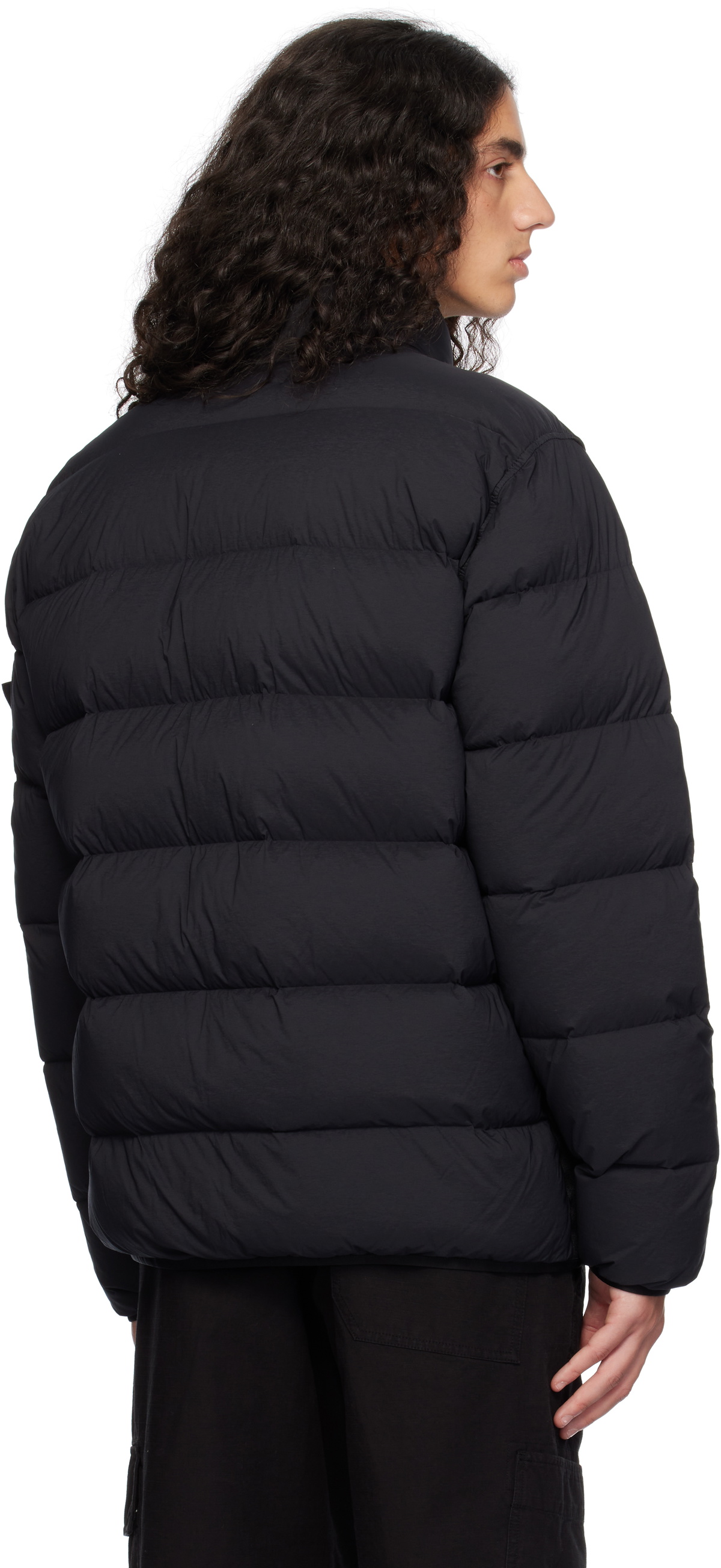 【STONE 】 24FW 43028 Seamless Tunnel Down TC Jacket Black 43028 Seamless Tunnel Nylon Down Jacket by Stone
