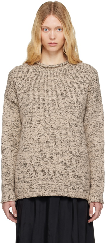 Photo: Lauren Manoogian Beige Marl Rollneck Sweater
