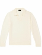 Theory - Briody Open-Collar Merino Wool-Blend Polo Shirt - White