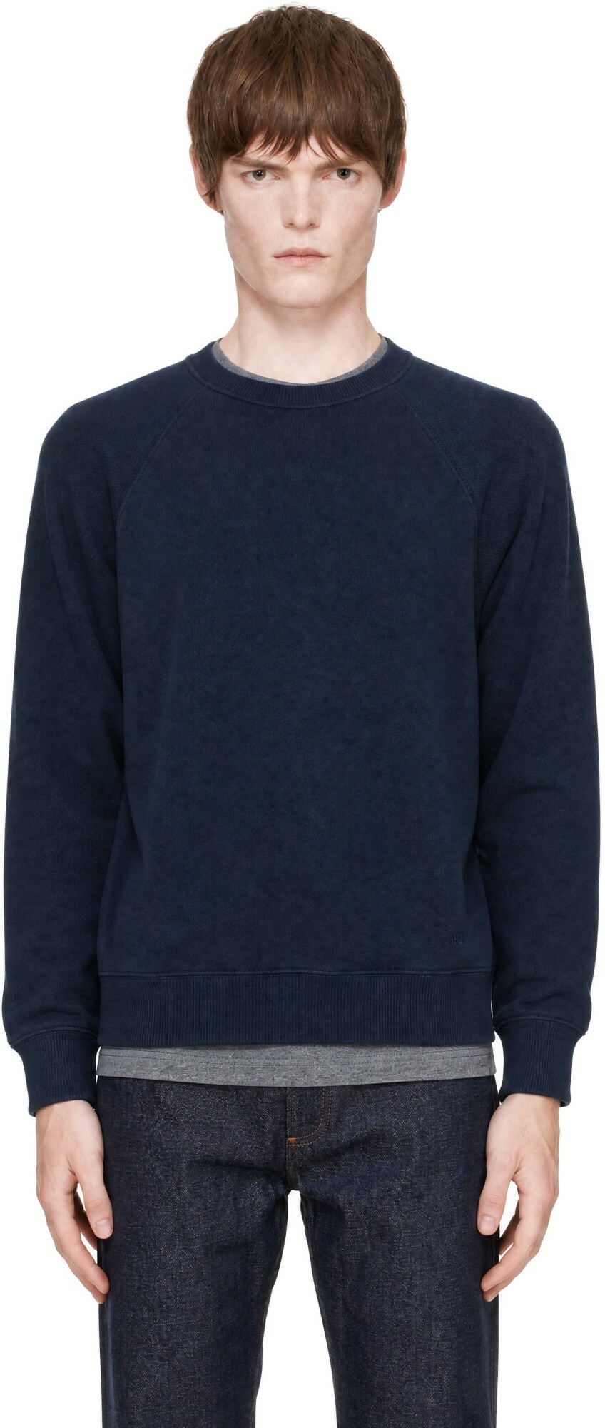 A.P.C. Navy Raglan Sleeves Sweatshirt