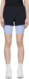 On Black & Blue Active Shorts