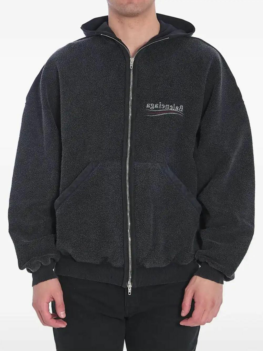 パーカー・フーディ Balenciaga Political Campaign Inside-Out Zipped Hoodie Political Campaign Inside-out Zip-up Hoodie Large Fit in