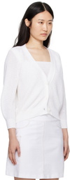Max Mara Leisure White Tenore Cardigan & Tank Top Set