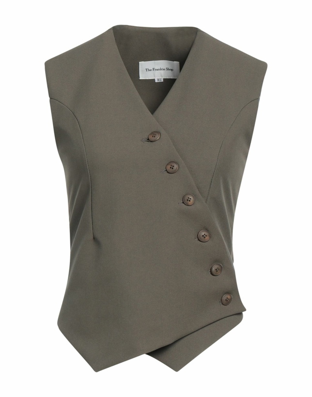Photo: The Frankie Shop Womens Tailored Vest Military in Green
