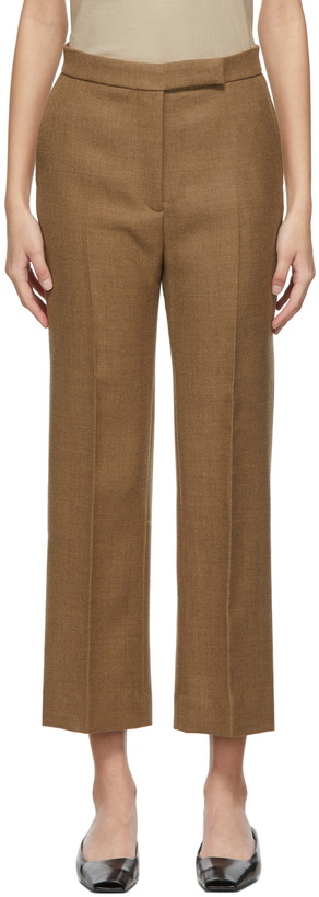 Photo: TOTEME Brown Kick Trousers