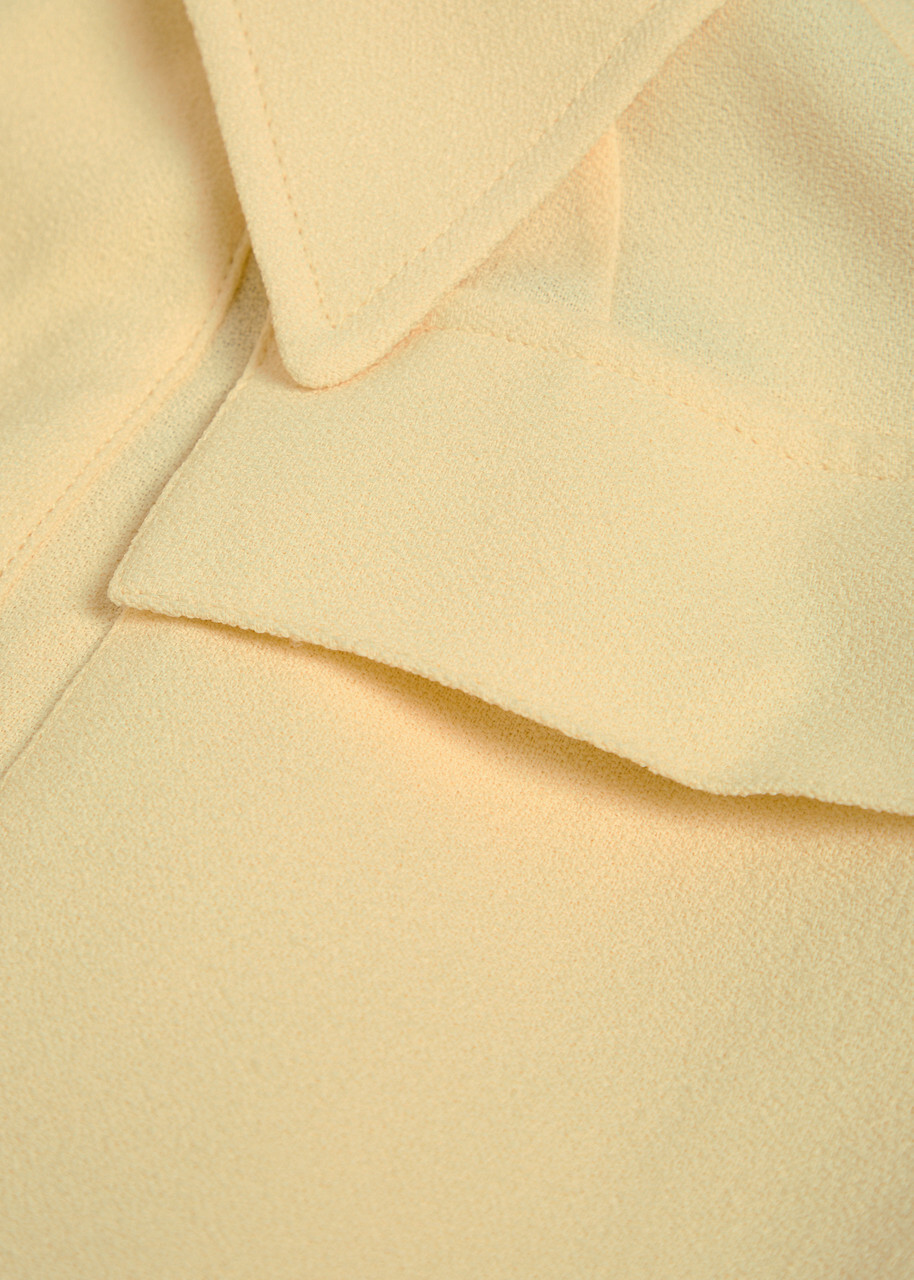 Wardrobe.nyc Belted Crepe Jacket Yellow