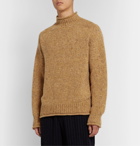 YMC - Oversized Mélange Merino Wool Rollneck Sweater - Yellow