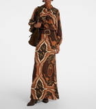 Johanna Ortiz Printed silk maxi skirt