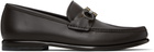 Ferragamo Brown Gancini Buckle Loafers