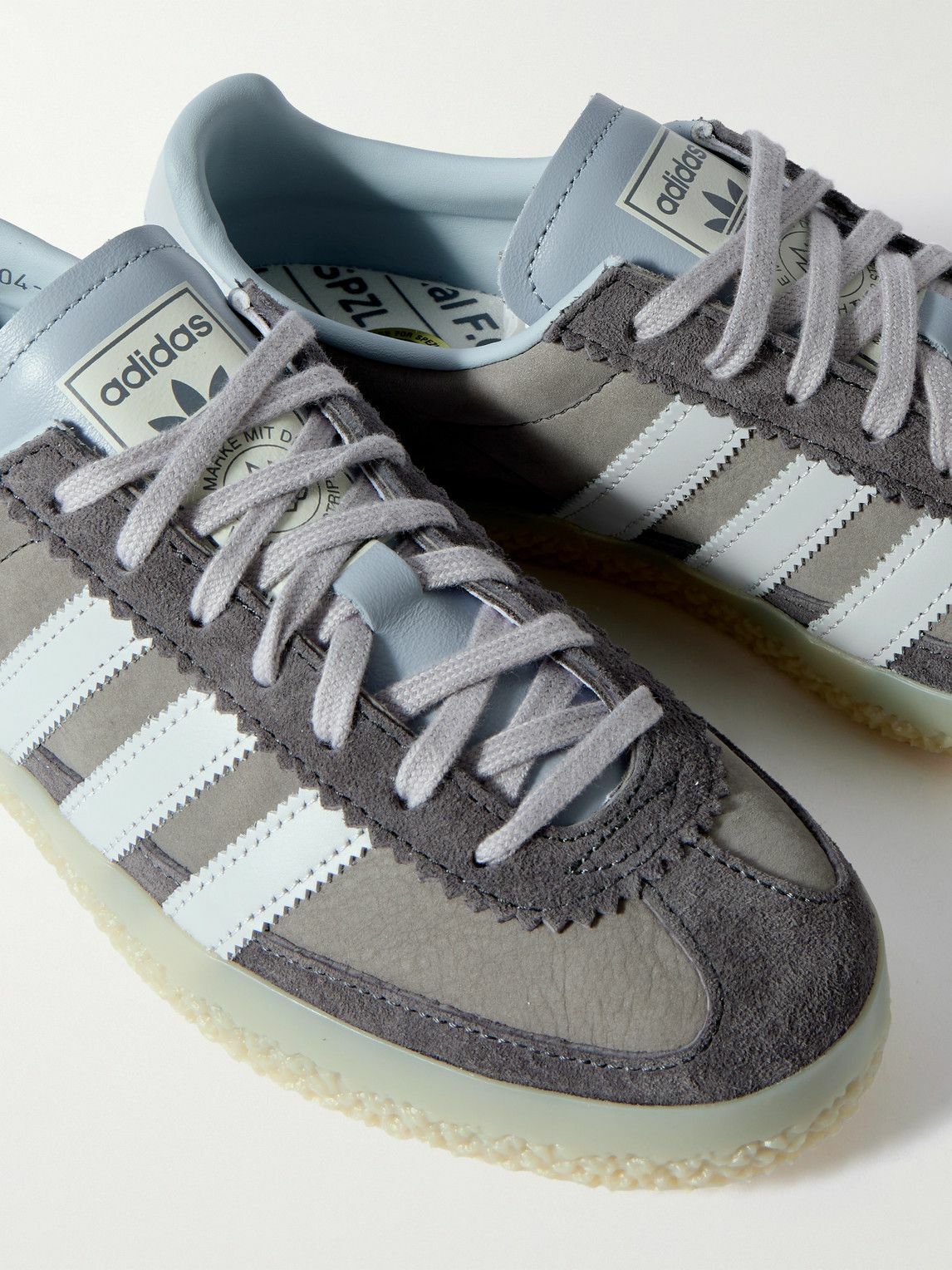 adidas Originals - Roelee SPZL Suede and Leather-Trimmed Nubuck Sneakers - Gray