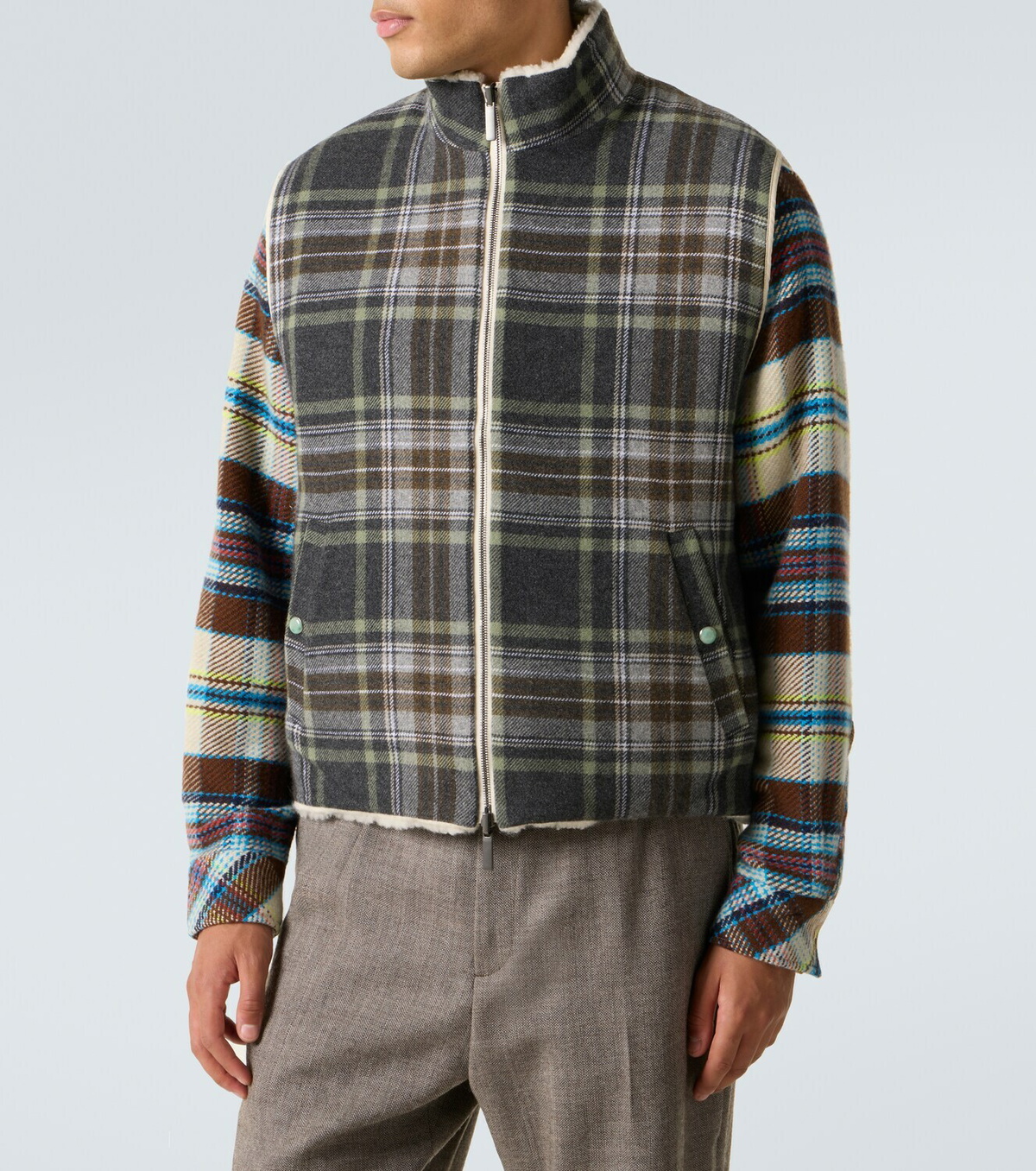 God's True Cashmere Reversible cashmere and wool vest