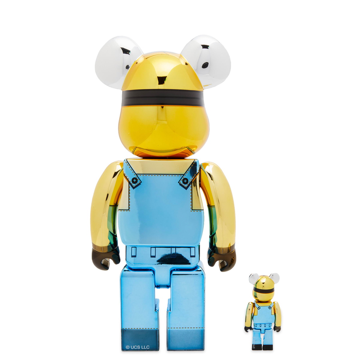 Medicom Kevin Chrome Version Be@rbrick 100% & 400% in Gold