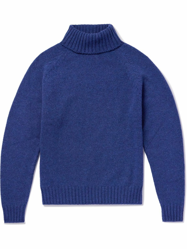 Photo: UMIT BENAN B - Cashmere Rollneck Sweater - Blue