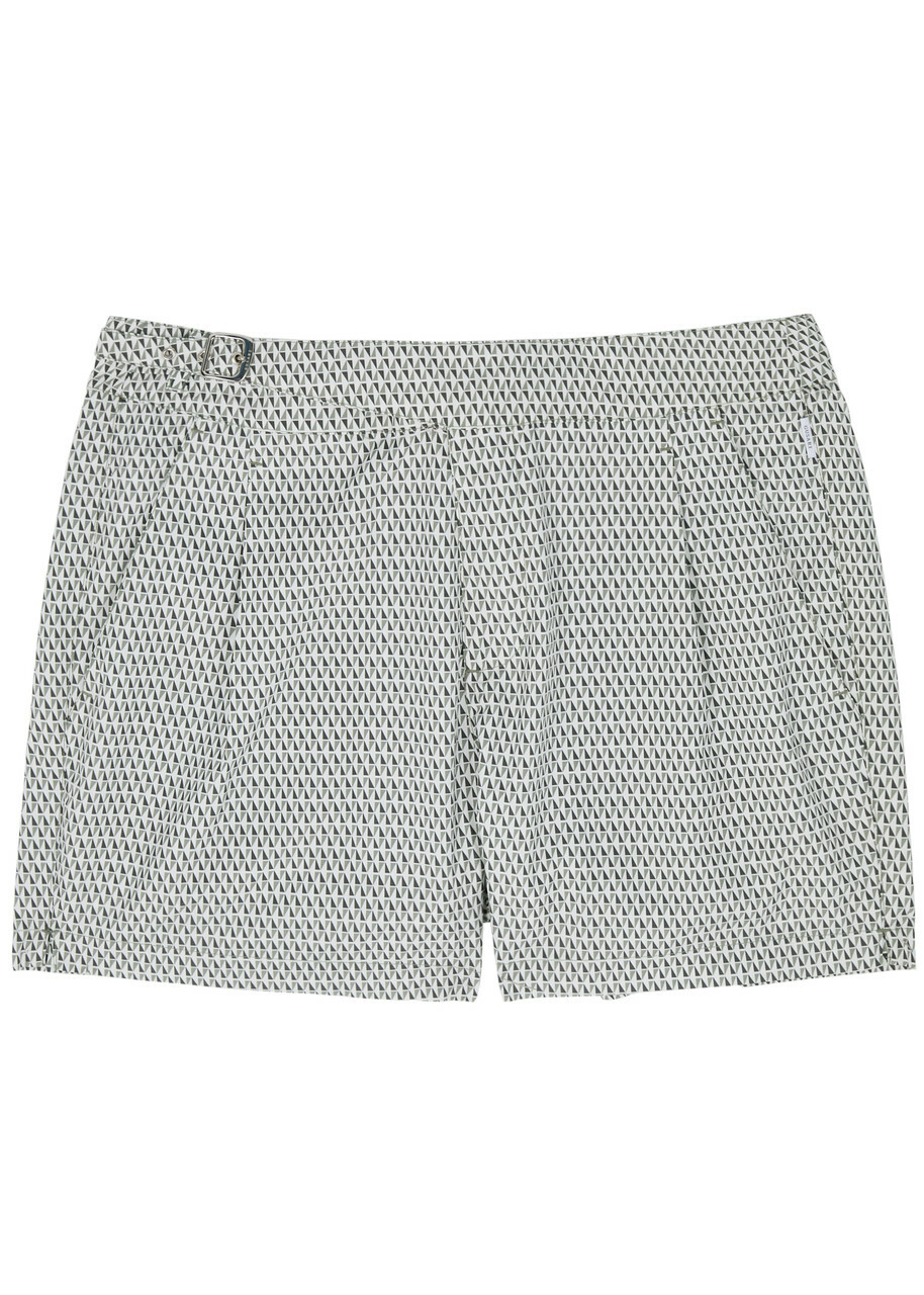 Gusari The London Printed Shell Swim Shorts Grey