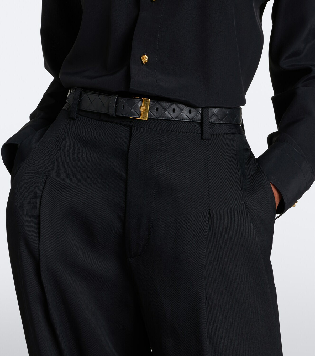 Bottega Veneta Intrecciato leather belt