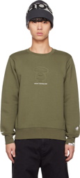 AAPE by A Bathing Ape Khaki Embossed Sweatshirt